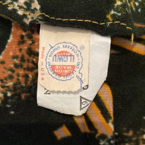 Vintage 1964-1974 abstract union made in USA Dress size small - Picture 4 of 11